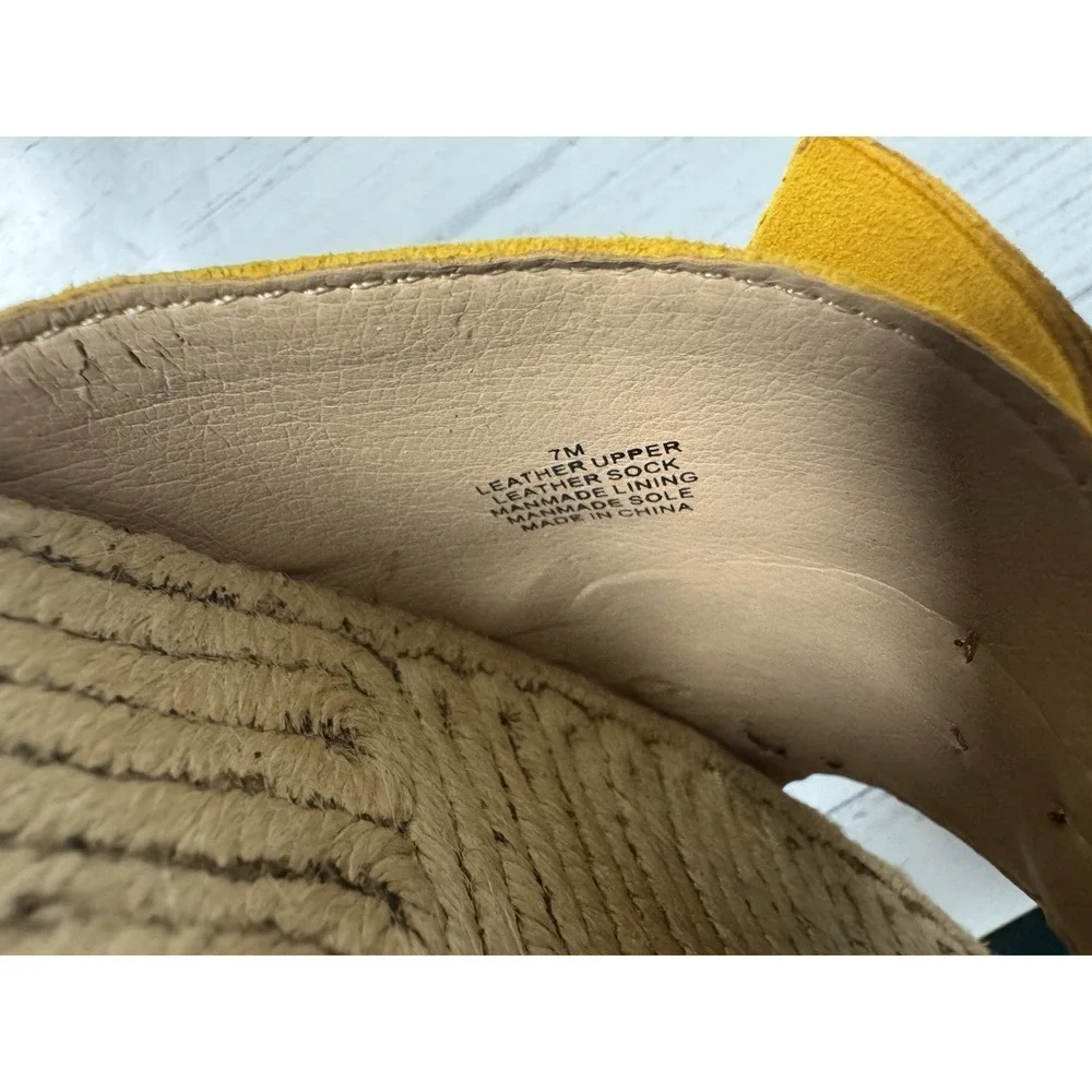 Antonio Melani Sandals Size  7 Yellow Leather Twist Boho - Picture 7 of 7